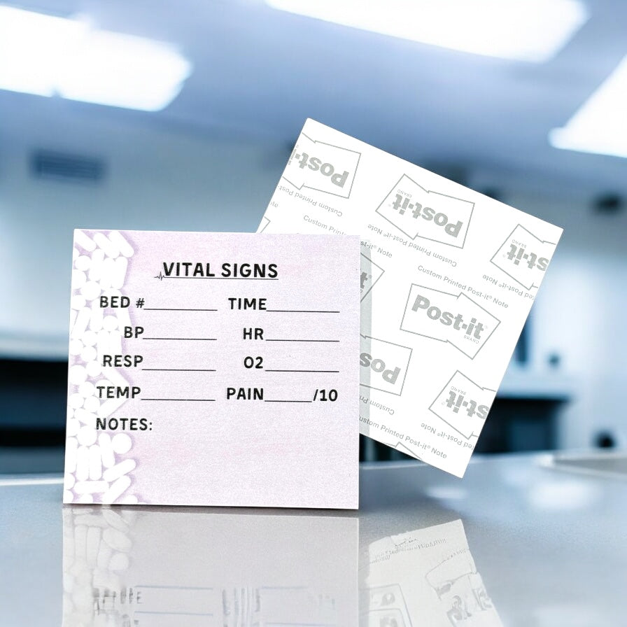 Purple Vital Signs Post-It Notes