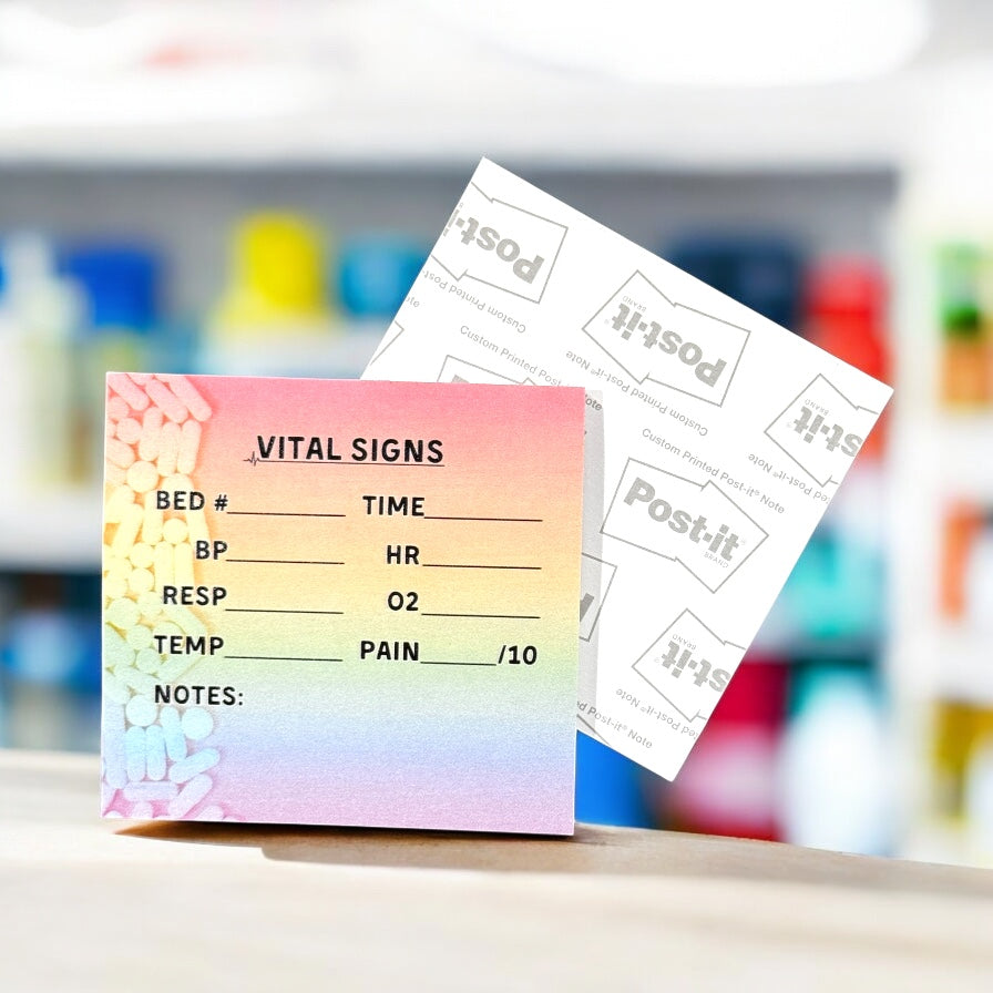 Rainbow Vital Signs Post-It Notes