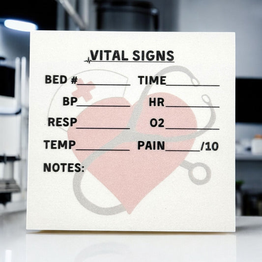 Nursing Heart Vital Signs Post-It Notes
