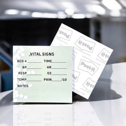 Green Vital Signs Post-It Notes