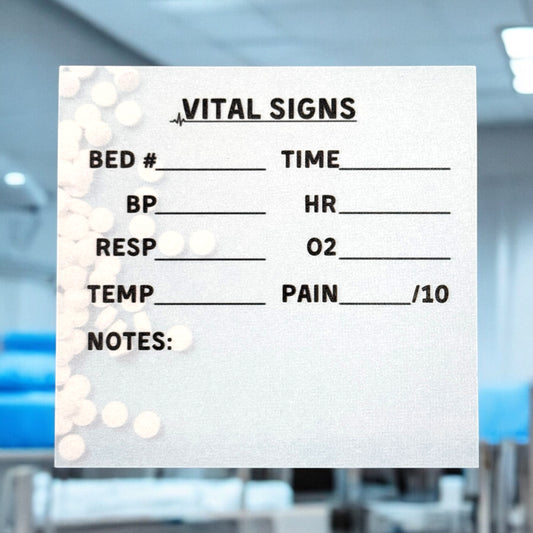 Blue Vital Signs Post-It Notes