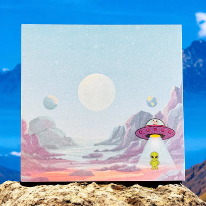 Cow Abducting Alien Post-It Notes