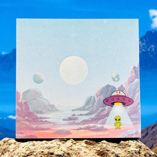 Cow Abducting Alien Post-It Notes