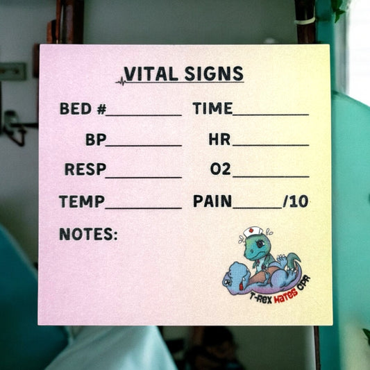Dino CPR Vital Signs Post-It Notes