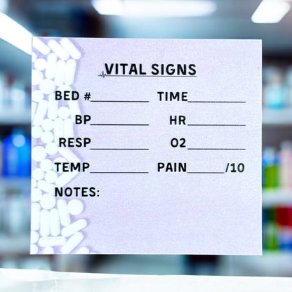 Purple Vital Signs Post-It Notes