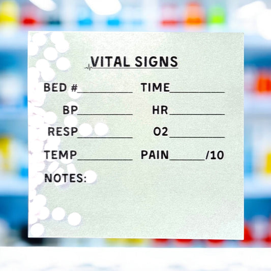 Green Vital Signs Post-It Notes