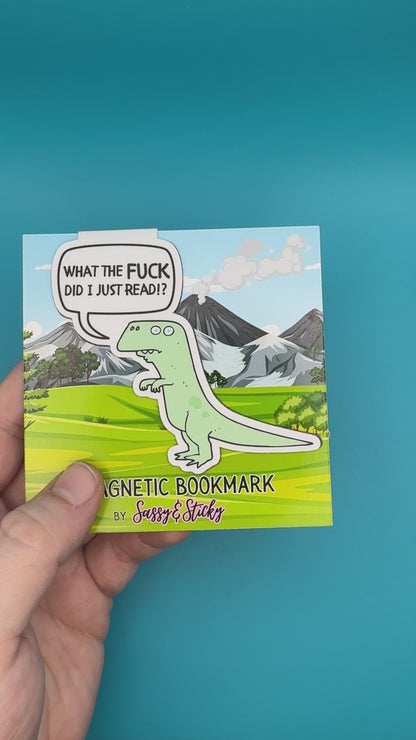 WTF Did I Just Read Dino Magnetic Bookmark