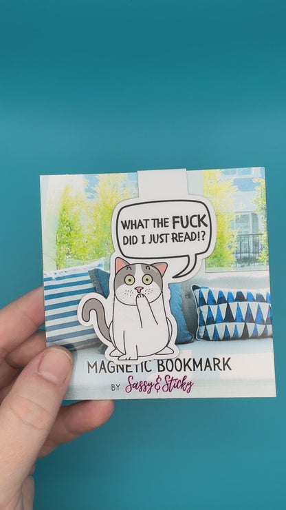 WTF Did I Just Read Cat Magnetic Bookmark