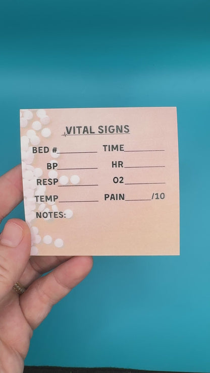 Orange Vital Signs Post-It Notes
